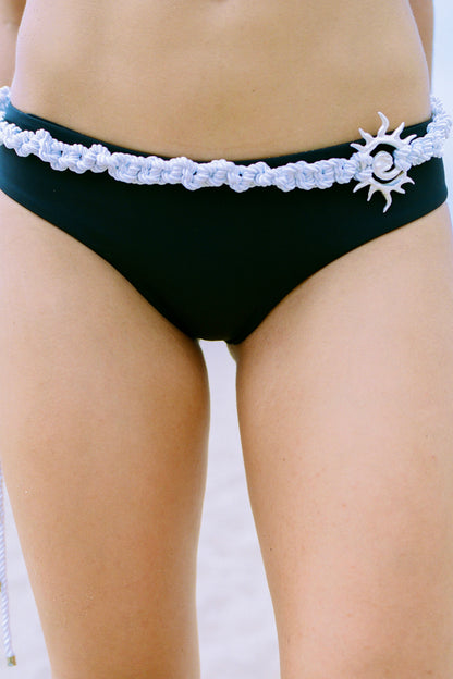 Sol Eterno Silk Rope Silver Belt
