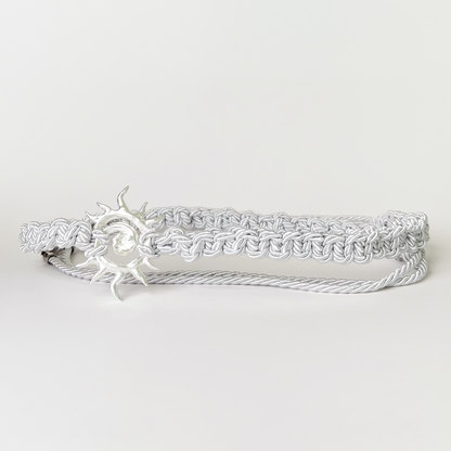 Sol Eterno Silk Rope Silver Belt