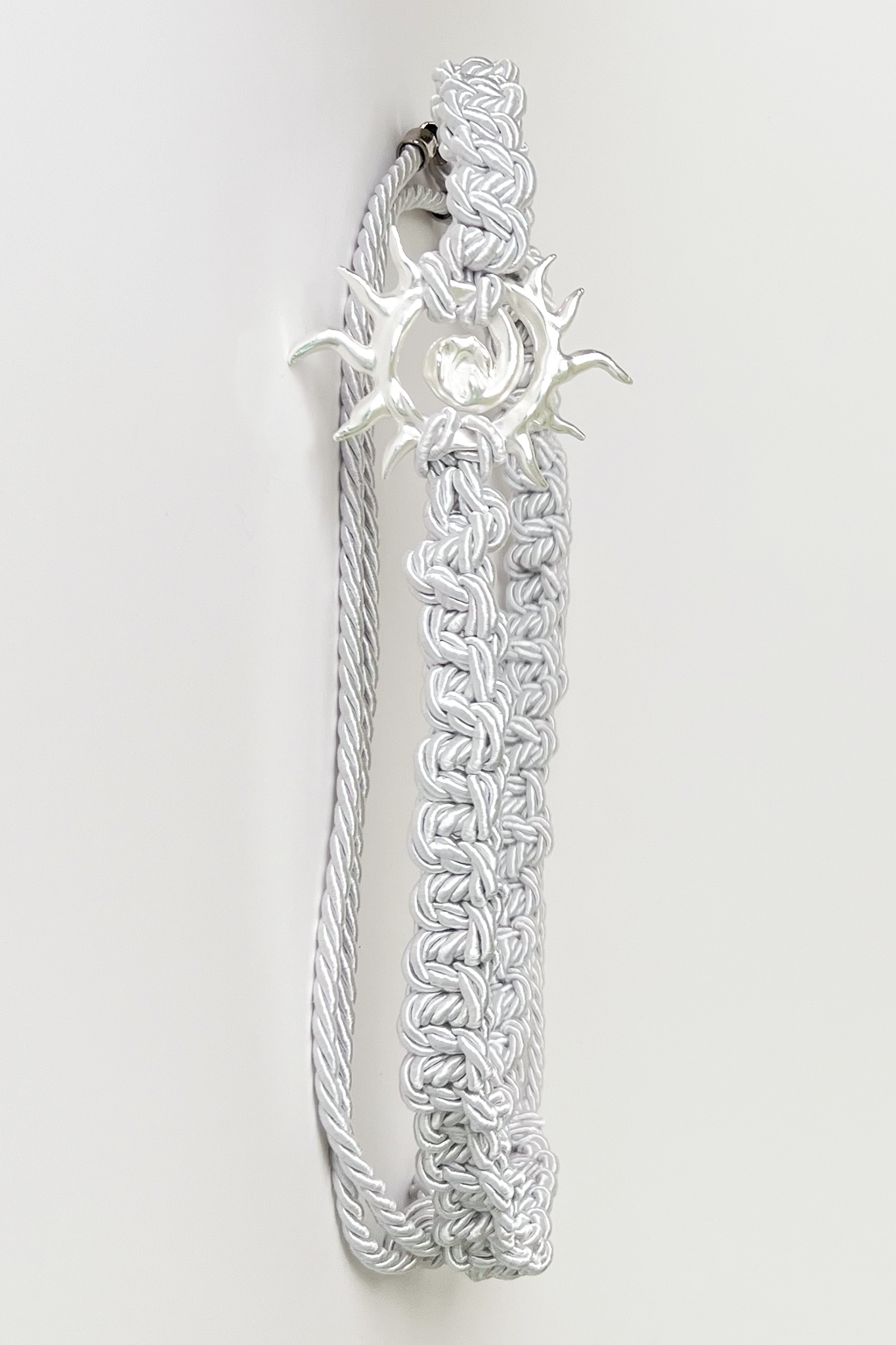 Sol Eterno Silk Rope Silver Belt