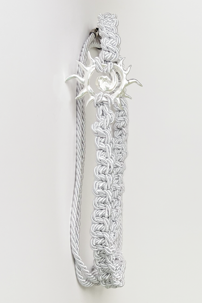 Sol Eterno Silk Rope Silver Belt