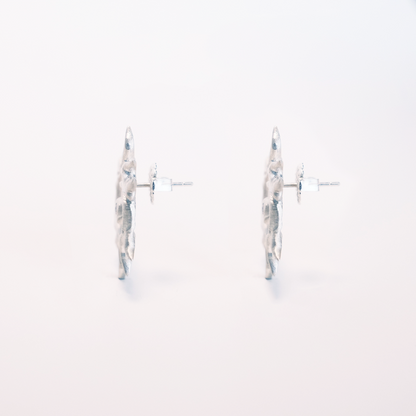 Sterling Silver & White Sapphire Sol Eterno Earrings